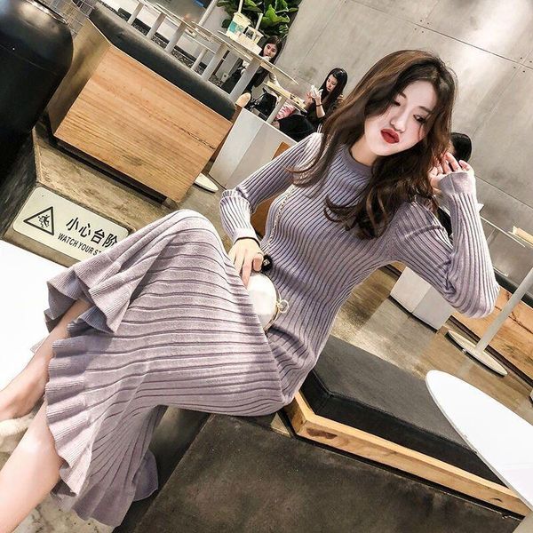 knitted fishtail dress women's 2020 autumn and winter mid-length over-knee slim wool bag hip thickened base sweater skirt, Black;gray
knitted fishtail dress women's 2020 autumn and winter mid-length over-knee slim wool bag hip thickened base sweater skirt, Black;gray