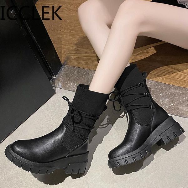 winter shoes women boots round toe black leather platform boots for women snow winter botas mujer
winter shoes women boots round toe black leather platform boots for women snow winter botas mujer