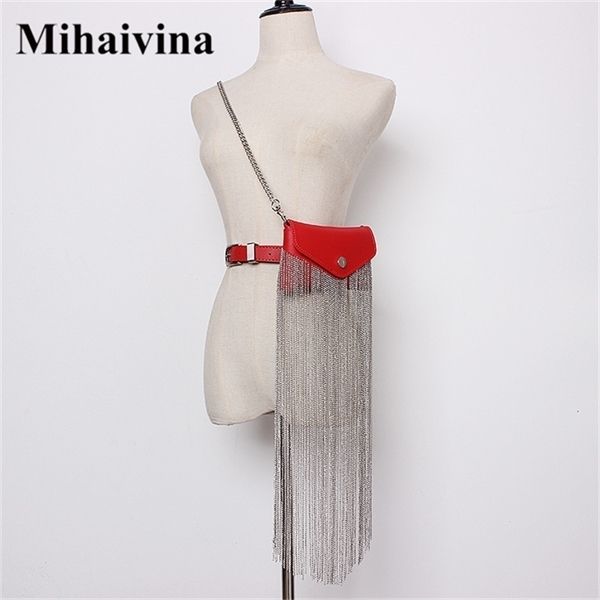 mihaivin women metal tassel bags luxury fanny design brand belt chain hip hop waist pack phone shoulder bag c1103
mihaivin women metal tassel bags luxury fanny design brand belt chain hip hop waist pack phone shoulder bag c1103