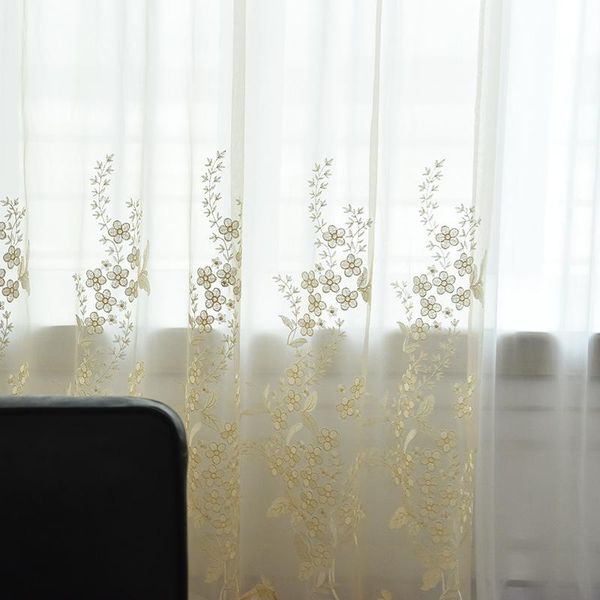 new pastoral simple flower embroidered tulle bedroom and living room curtains
new pastoral simple flower embroidered tulle bedroom and living room curtains