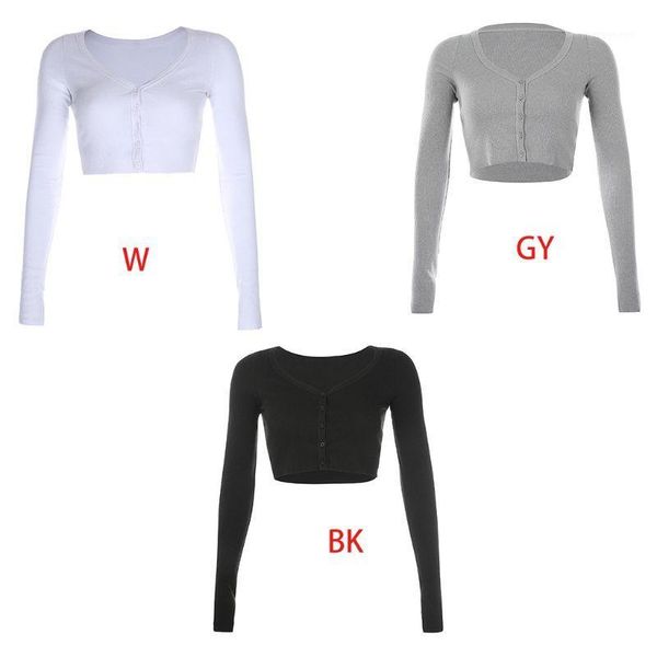 women's t-shirt women long sleeve split cuffs casual deep v-neck off shoulder buttons ribbed knit bodycon cardigan club streetwear1, White
women's t-shirt women long sleeve split cuffs casual deep v-neck off shoulder buttons ribbed knit bodycon cardigan club streetwear1, White