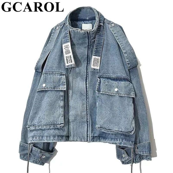 gcarol women denim jacket stand collar boyfriend style oversize loose coat chic 2 big pockets outfits for 4 season 201112, Black;brown
gcarol women denim jacket stand collar boyfriend style oversize loose coat chic 2 big pockets outfits for 4 season 201112, Black;brown