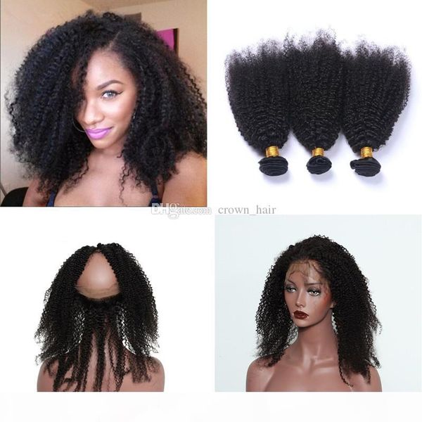 afro kinky curly hair weaves with 360 frontal brazilian virgin hair pre plucked 360 frontal with kinky curly hair bundles 4pcs, Black
afro kinky curly hair weaves with 360 frontal brazilian virgin hair pre plucked 360 frontal with kinky curly hair bundles 4pcs, Black
