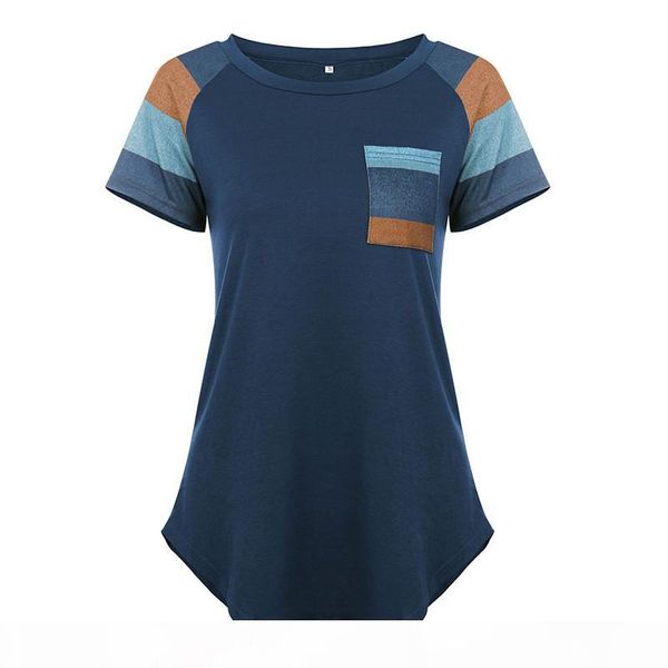 round neck short sleeve t shirts striped long shirts loose tees summer women clothes drop ship 220115, White
round neck short sleeve t shirts striped long shirts loose tees summer women clothes drop ship 220115, White