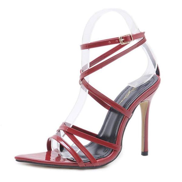 sandals large size ladies summer party shoes tied open toe stiletto heels, Black
sandals large size ladies summer party shoes tied open toe stiletto heels, Black