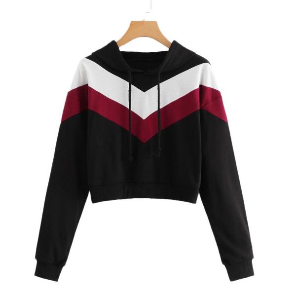 women's hoodies & sweatshirts patchwork short hooded womens stitching solid long sleeve hoodie lace up drawstring autumn pullover blou, Black
women's hoodies & sweatshirts patchwork short hooded womens stitching solid long sleeve hoodie lace up drawstring autumn pullover blou, Black