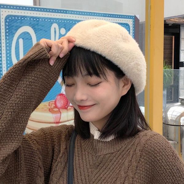 beret winter warm hat for women fur berets fashion flower ladies hats boina feminina, Blue;gray
beret winter warm hat for women fur berets fashion flower ladies hats boina feminina, Blue;gray