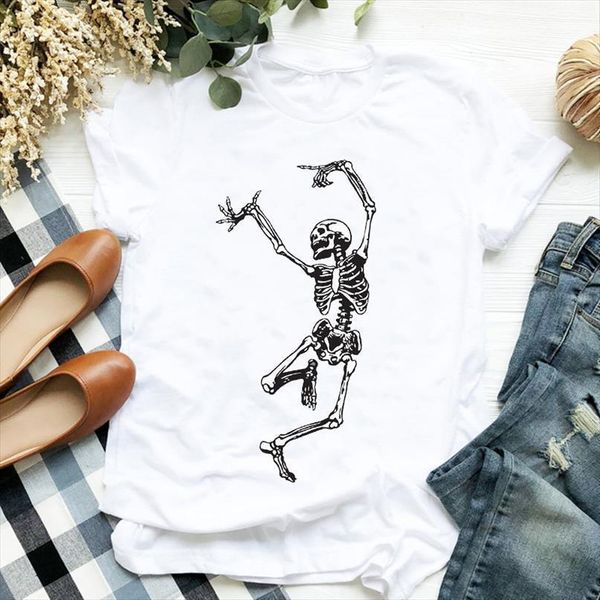women lady t shirt skull horror printed tshirt ladies short sleeve loose tee shirt women female clothes graphic t-shirt, White
women lady t shirt skull horror printed tshirt ladies short sleeve loose tee shirt women female clothes graphic t-shirt, White