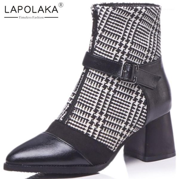 boots lapolaka 2021 plus size 32-48 chunky heels ankle woman shoes zip up mix color buckle decoration women boots1, Black
boots lapolaka 2021 plus size 32-48 chunky heels ankle woman shoes zip up mix color buckle decoration women boots1, Black