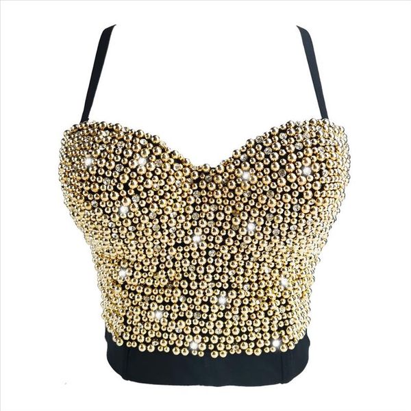 handmade летний горный хрусталь bustier gold pearl crop top top top women для стадии вечеринки tank tops vest, White
handmade летний горный хрусталь bustier gold pearl crop top top top women для стадии вечеринки tank tops vest, White