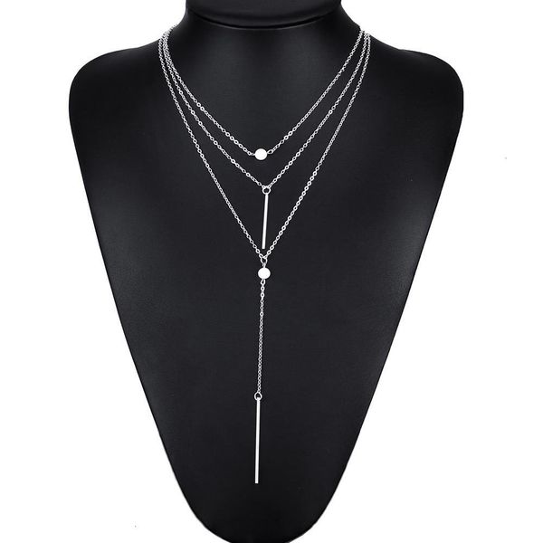 jewelry 3 layer necklaces multi & pendants tassel charm bar statement necklace for women gift, Silver
jewelry 3 layer necklaces multi & pendants tassel charm bar statement necklace for women gift, Silver