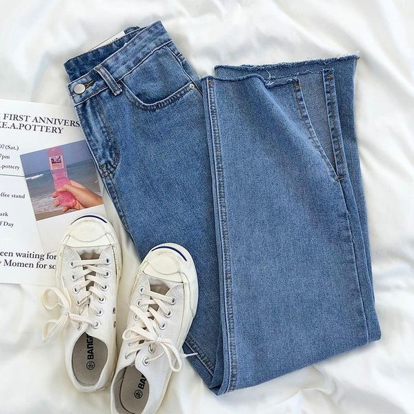 vintage high waist long jeans 2020 spring summer wide leg bottom straight casual streetwear korean style harajuku pants1, Blue
vintage high waist long jeans 2020 spring summer wide leg bottom straight casual streetwear korean style harajuku pants1, Blue