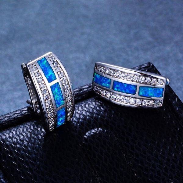 Charm Female White Blue Opal Jewelry Vintage Rose Gold Silver Color Wedding Earrings For Women Boho Geometry Wedding Earrings, Golden;silver
Charm Female White Blue Opal Jewelry Vintage Rose Gold Silver Color Wedding Earrings For Women Boho Geometry Wedding Earrings, Golden;silver