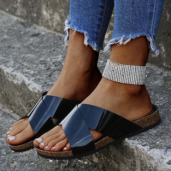 slippers gradient color transparent women's flat bottom cross design summer woman's outdoors casual slippers#4, Black
slippers gradient color transparent women's flat bottom cross design summer woman's outdoors casual slippers#4, Black