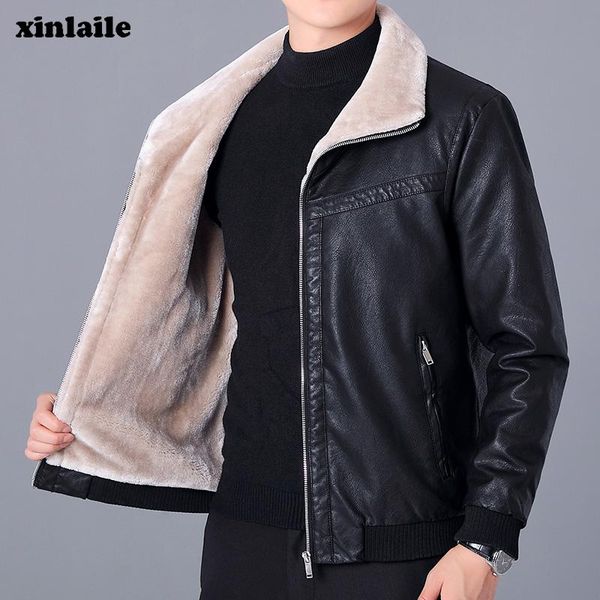 new pu leather jacket men's winter and autumn men's jacket fashion faux fur windproof warm brand clothing, Black
new pu leather jacket men's winter and autumn men's jacket fashion faux fur windproof warm brand clothing, Black