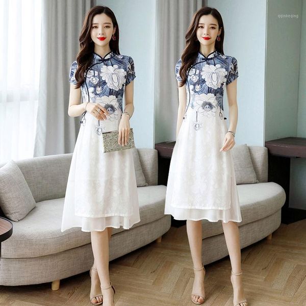 elegant floral printed party dresses summer women's clothing retro national style waist cheongsam fashion lady qipao1, Black;gray
elegant floral printed party dresses summer women's clothing retro national style waist cheongsam fashion lady qipao1, Black;gray