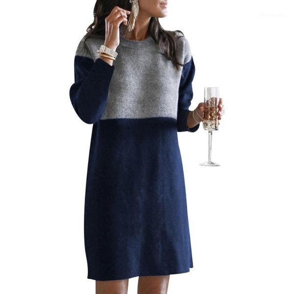 casual dresses ladies patchwork sweater dress long sleeve loose straight jumper o-neck warm knitted pullover women streetwear1, Black;gray
casual dresses ladies patchwork sweater dress long sleeve loose straight jumper o-neck warm knitted pullover women streetwear1, Black;gray
