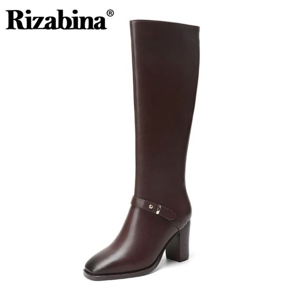 boots rizabina geneuine leather knee high thick heel shoes square toe zipper buckle decoration footwear size 35-45, Black
boots rizabina geneuine leather knee high thick heel shoes square toe zipper buckle decoration footwear size 35-45, Black