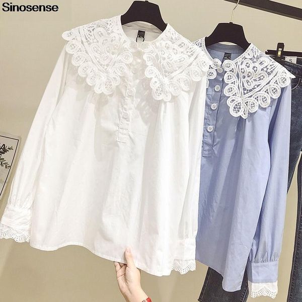 women long sleeve shirts woman lace blouse cotton and blouses spring autumn elegant work office loose blouses blusas, White
women long sleeve shirts woman lace blouse cotton and blouses spring autumn elegant work office loose blouses blusas, White