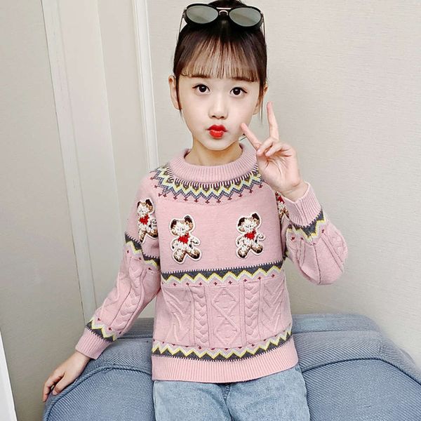 and korean autumn new winter 2020 children's sweater, Blue