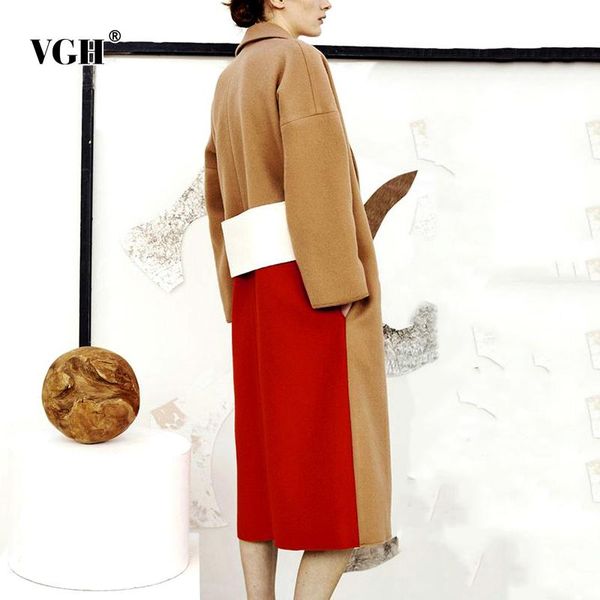 women's wool & blends vgh khaki casual coat female lapel long sleeve patchwork hit colors oversize winter jackets for women 2021 fashio, Black
women's wool & blends vgh khaki casual coat female lapel long sleeve patchwork hit colors oversize winter jackets for women 2021 fashio, Black