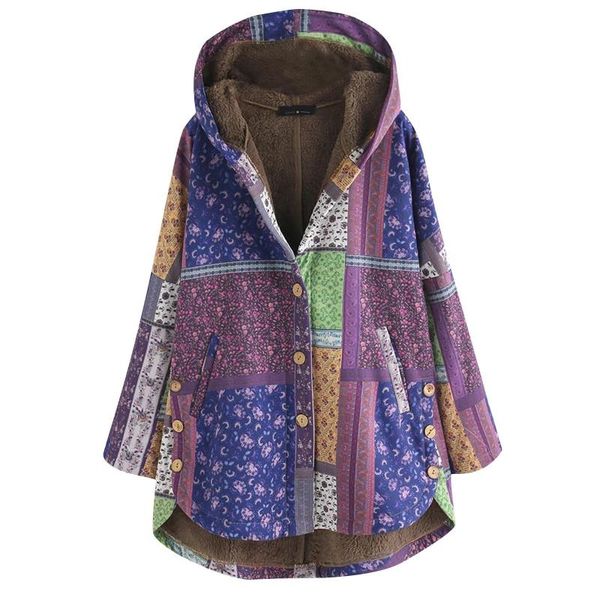 women plus size fashion retro coat autumn winter warm printing splicing button hood cardigan long sleeves coat pull femme, Black;brown
women plus size fashion retro coat autumn winter warm printing splicing button hood cardigan long sleeves coat pull femme, Black;brown