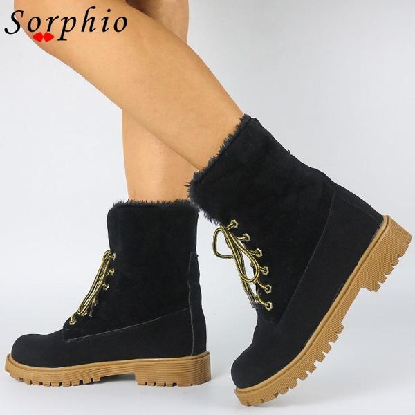 sorphio wholesale fashion platform winter ankle fur snow boots women 2020 outdoor warm plush low heel solid shoes woman, Black
sorphio wholesale fashion platform winter ankle fur snow boots women 2020 outdoor warm plush low heel solid shoes woman, Black