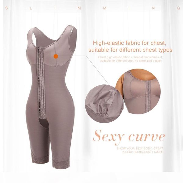 lover beauty women waist trainer full body shaper vest abdomen bodysuit open crotch slimming fit tighten underwear body shaper, Black;white