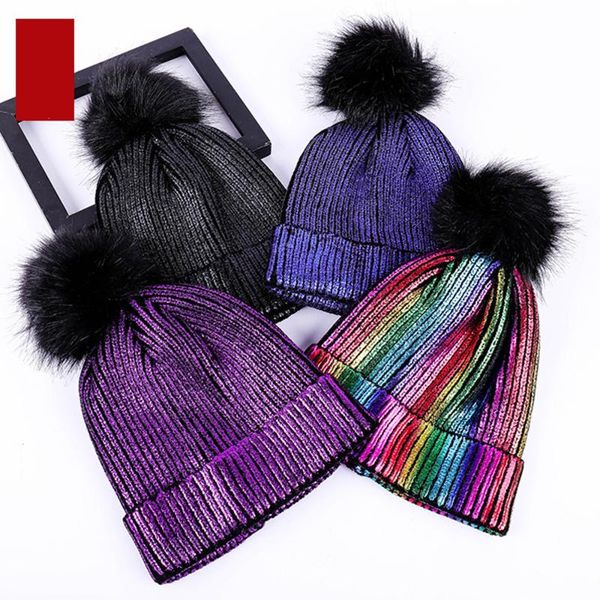 beanies beanie with ball skull cap wool knitted hats colour women pom skullies fast sent