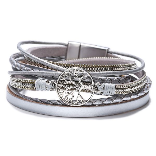 bohemian styel fresh water pearl life tree charm leather cuff bracelet for wholesale, White
bohemian styel fresh water pearl life tree charm leather cuff bracelet for wholesale, White