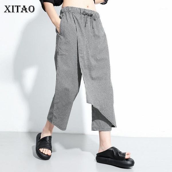 xitao plaid harem pants women loose fashion casual all match lacing elastic waist 2020 summer irregular pants goddess zp17591, Black;white
xitao plaid harem pants women loose fashion casual all match lacing elastic waist 2020 summer irregular pants goddess zp17591, Black;white