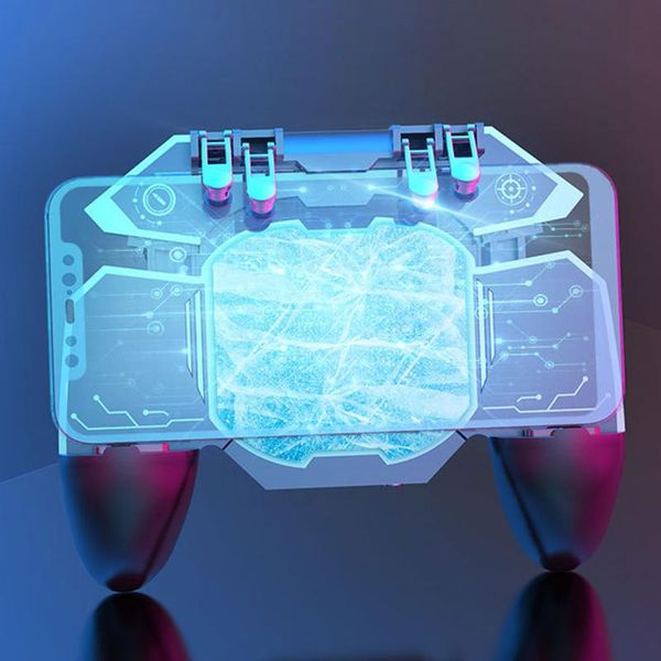 2020 new deluxe phone cooler fan game controller grip 6 finger trigger joystick for pubg mobile device bracket small fan
2020 new deluxe phone cooler fan game controller grip 6 finger trigger joystick for pubg mobile device bracket small fan