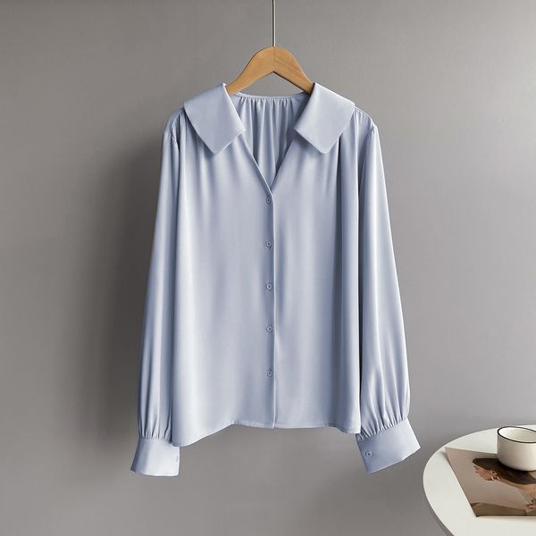 new 2021 summer chiffon turn down collar womens and blouses fashion women shirt blusas roupa feminina humc, White
new 2021 summer chiffon turn down collar womens and blouses fashion women shirt blusas roupa feminina humc, White
