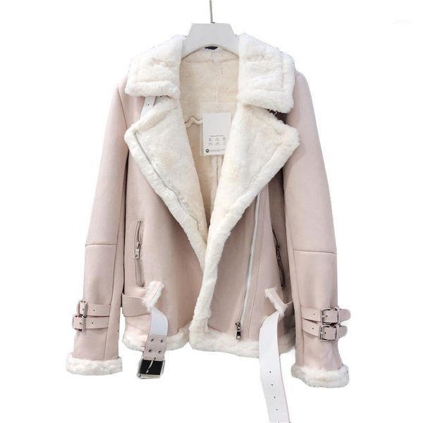 women winter suede jacket fashion thicken warm motorcycle leather coat female ladies short loose coats streetwear, Black;brown
women winter suede jacket fashion thicken warm motorcycle leather coat female ladies short loose coats streetwear, Black;brown