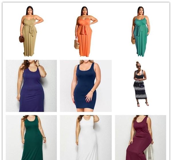 womens plus size dress woman 5xl summer spaghetti strap solid color dresses women bodycon fashion casual clothes, Black;gray
womens plus size dress woman 5xl summer spaghetti strap solid color dresses women bodycon fashion casual clothes, Black;gray