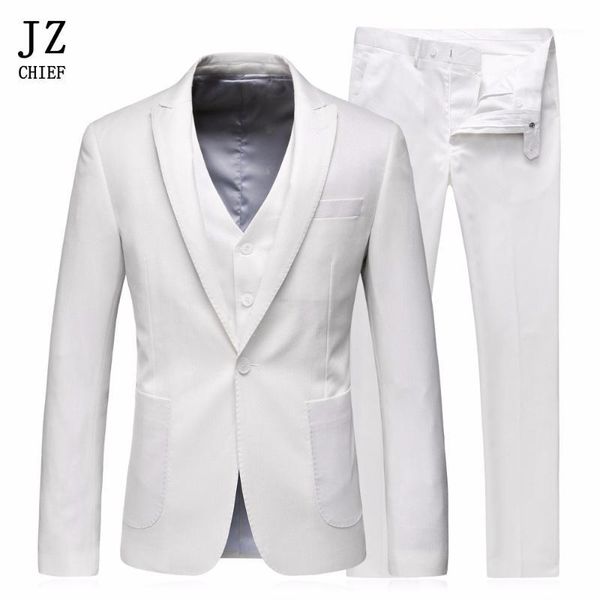 jz chief wedding suits for men 3 piece groom suit white suit with pants vest slim fit casual one button prom blazer big size 5xl1, White;black
jz chief wedding suits for men 3 piece groom suit white suit with pants vest slim fit casual one button prom blazer big size 5xl1, White;black