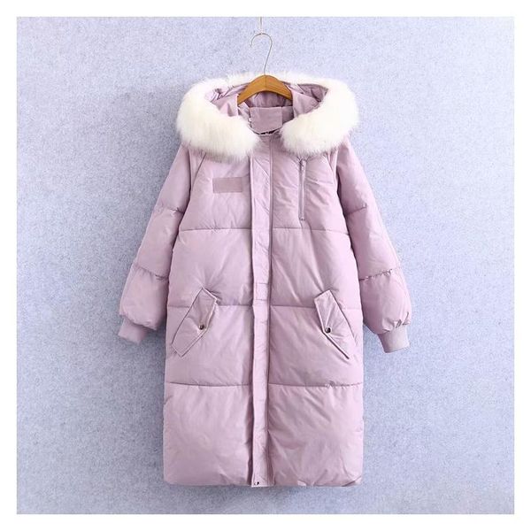 2020 womens winter new fur collar long down cotton jacket female mid-length super thick solid color student cotton jacket1, Black
2020 womens winter new fur collar long down cotton jacket female mid-length super thick solid color student cotton jacket1, Black