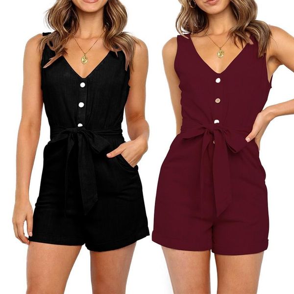summer casual playsuit woman v neck belt tunic orange pink black solid 2020 overalls for women elegant jumpsuit short, Black;white
summer casual playsuit woman v neck belt tunic orange pink black solid 2020 overalls for women elegant jumpsuit short, Black;white