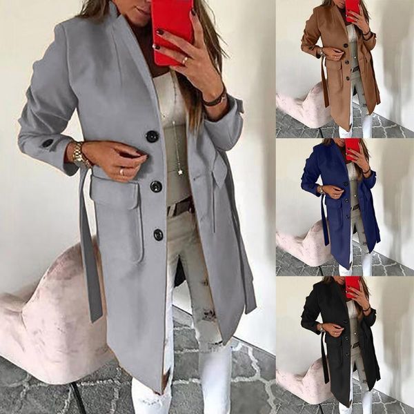 women's wool & blends abrigos mujer invierno 2021 woman artificial elegant blend coat slim female long outerwear jacket chaqueta, Black
women's wool & blends abrigos mujer invierno 2021 woman artificial elegant blend coat slim female long outerwear jacket chaqueta, Black