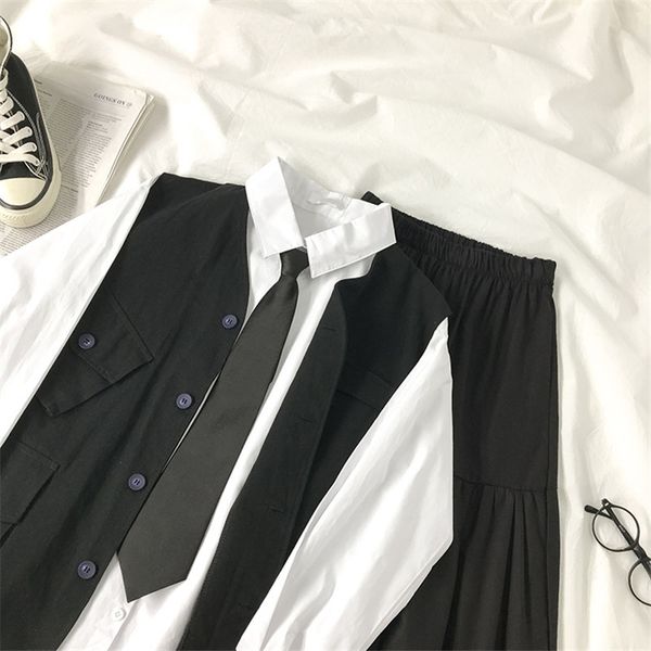 2021 female 2 spring suits new korean white shirt vest two fashion mail sets phcw, Gray
2021 female 2 spring suits new korean white shirt vest two fashion mail sets phcw, Gray