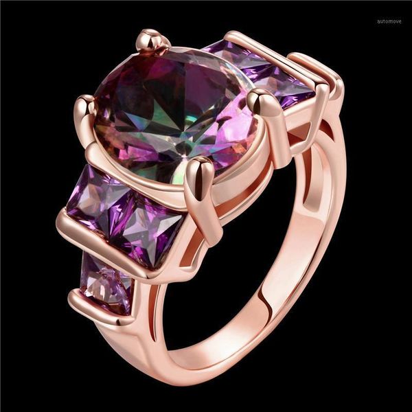 luxury rose gold ring for women exquisite purple zircon ring wedding jewelry gift1, Golden;silver
luxury rose gold ring for women exquisite purple zircon ring wedding jewelry gift1, Golden;silver