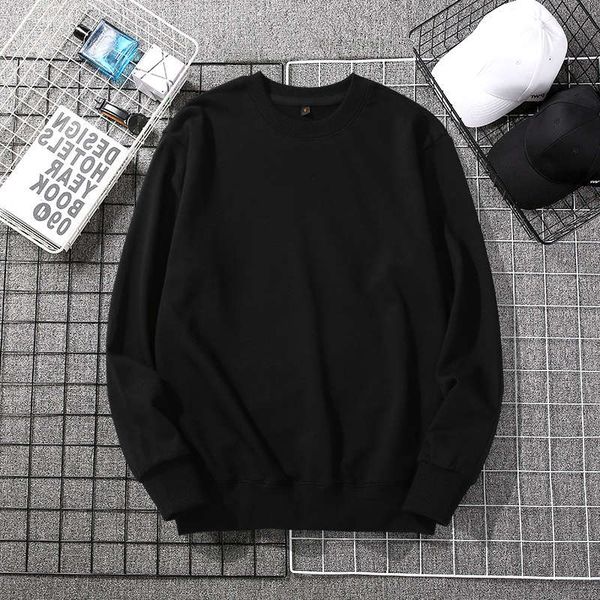 round neck sweater men's hoodless coat autumn and winter style plush thickening trend pure black loose student clothes long sleeves
round neck sweater men's hoodless coat autumn and winter style plush thickening trend pure black loose student clothes long sleeves