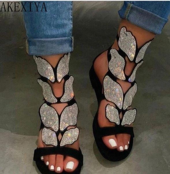 summer new style flat butterfly rhinestone ladies sandals fashion 2021 open toe shoes #y22o, Black
summer new style flat butterfly rhinestone ladies sandals fashion 2021 open toe shoes #y22o, Black
