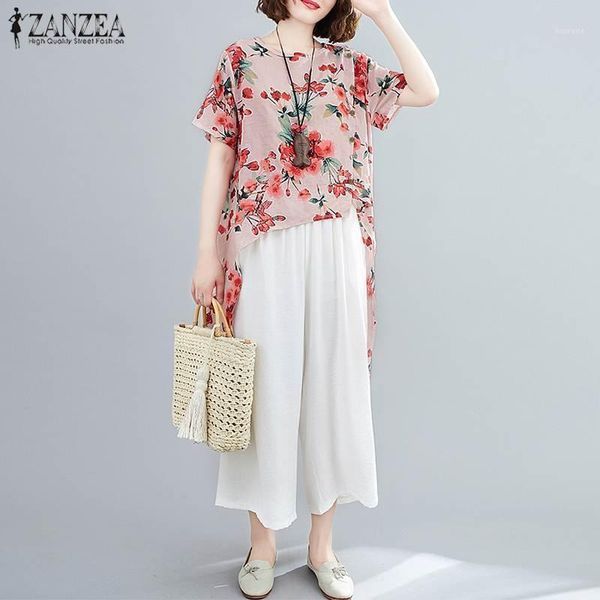 2021 women short sleeve shirts zanzea summer asymmetrical blouse casual floral printed long female tunic chemise robe1, White
2021 women short sleeve shirts zanzea summer asymmetrical blouse casual floral printed long female tunic chemise robe1, White