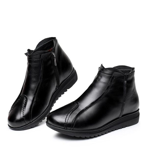 2020 new winter warm comfort genuine leather shoes woman boots women shoes snow boots flat non-slip casual ankle, Black
2020 new winter warm comfort genuine leather shoes woman boots women shoes snow boots flat non-slip casual ankle, Black