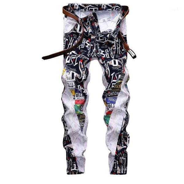 men's letters printed patchwork white jeans fashion colored painted slim straight denim digital print jeans size 29-381, Blue
men's letters printed patchwork white jeans fashion colored painted slim straight denim digital print jeans size 29-381, Blue