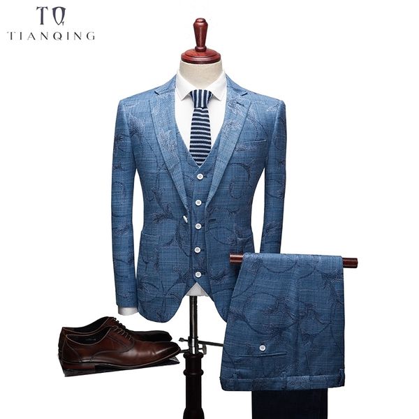 tianqiong new arrival business formal party jacquard groom blue grey wedding suit for men 3pcs set 201105, White;black
tianqiong new arrival business formal party jacquard groom blue grey wedding suit for men 3pcs set 201105, White;black