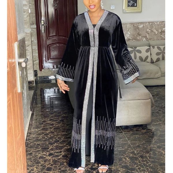 muslim kimono abaya cardigan women open abayas black velvet hijab dress dubai turkish kaftan robe plus size moroccan boubou, Black;gray
muslim kimono abaya cardigan women open abayas black velvet hijab dress dubai turkish kaftan robe plus size moroccan boubou, Black;gray