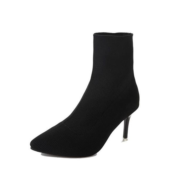 boots autumn/winter 2021 with pointed toes, thin wool heels, women's high heel socks and elastic, Black
boots autumn/winter 2021 with pointed toes, thin wool heels, women's high heel socks and elastic, Black