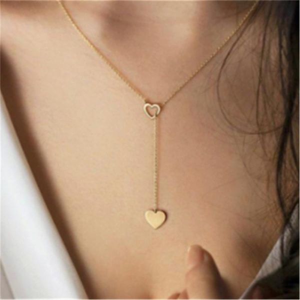 2020 fashion heart necklace for women short chain heart pendant necklacebohemian choker necklace holiday beach jewelry gift, Silver
2020 fashion heart necklace for women short chain heart pendant necklacebohemian choker necklace holiday beach jewelry gift, Silver